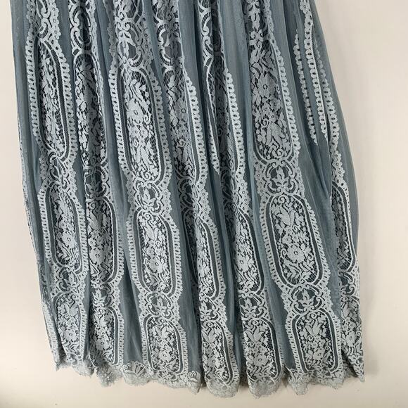 Elegant Blue Lace Women Dress - Picture 3 of 12